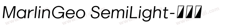 MarlinGeo SemiLight字体转换